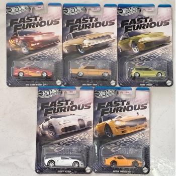 Hot Wheels 1:64 Zestaw Fast Furious Racing Course - 5 szt